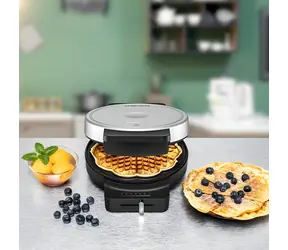 Rommelsbacher WA 850 schwarz/silber / Waffeleisen / 850 W / Herzform