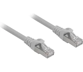 Sharkoon CAT 6A 0,5 m šedá / Patch kabel / S/FTP / RJ45-RJ45