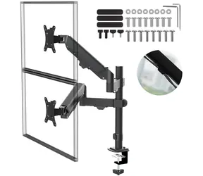 Maclean MC-136 / Tischhalterung für zwei Monitore / 17-32"