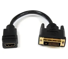 StarTech HDMI-zu-DVI-D-Adapter, schwarz / Adapter / 1920 x 1200 px / 20 cm
