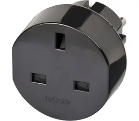 Brennenstuhl Reiseadapter UK- EU schwarz / Reiseadapter / Steckdose