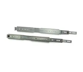 Inter-tech Teleskopschienen 18" silber / Teleskopschienen / Für 19"-Schränke / Auszug 350-450 mm / Tragkraft 30 kg