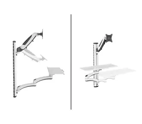 Digitus DA-90451 weiß/schwarz / Wandhalterung für Monitor, Tastatur und Maus / bis zu 32 Zoll / Tragkraft 8 kg