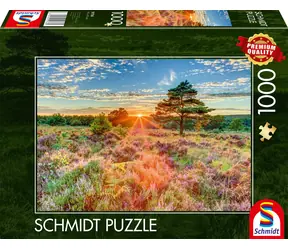 Schmidt Puzzle Heide bei Sonnenuntergang / 1000 Teile / ab 12 Jahren