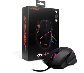 Inter-tech Nitrox GT-100 RGB schwarz / Gaming-Maus / 6400 DPI / 7 Tasten / RGB / USB