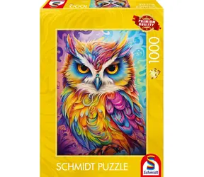 Schmidt Puzzle Eule im Papageienkleid / 1000 Teile / ab 12 Jahren