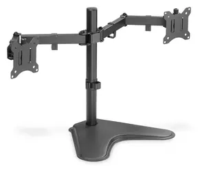 Digitus DA-90401 schwarz / Standfuß für 2 Monitore / VESA 75x75, 100x100 / Tragkraft 16 kg / Neigung 45°