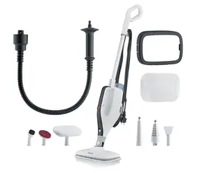 Severin SC 7145 weiß-schwarz / Dampfreiniger 2-in-1 / 1400 W / 9 m Kabel