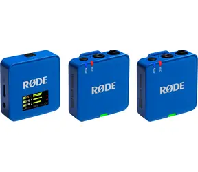 Rode Wireless GO Gen 3 Kobaltblau / Drahtloses Mikrofonsystem / 2x Sender und 1x Empfänger / 3,5-mm-Klinkenstecker / USB-C