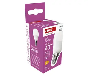 Emos LED-Mini-Globelampe E14 4,2 W / Ersatz für 40-W-Lampe / neutralweiß 4000 K / 470 lm / 30.000 h