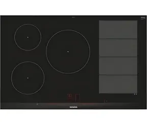 Siemens EX875LVC1E schwarz, Aluminium / Induktionskochfeld / iQ700 / 4 Kochzonen / VarioInduction PLUS
