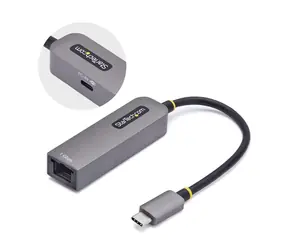 StarTech USB-C-zu-Ethernet-Adapter, grau / Adapter / RJ-45 / 5 Gbit/s / Realtek RTL8153B