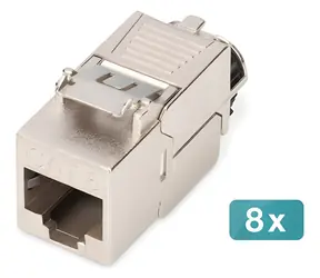 Digitus DN-93816-8 Silber / Keystone-Modul Kat. 8.1 / geschirmt / werkzeuglose Montage / 8 Stück.