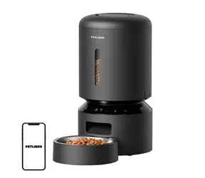 Petlibro Futterbehälter schwarz / Intelligenter Futterspender / 5 l / WLAN / Edelstahlschale / App-Anbindung