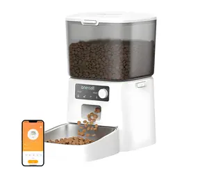 Oneisall PFD001 Pro weiß / Intelligenter Futterspender / 1,2 kg Futter / 6 Mahlzeiten pro Tag / Notstromakku