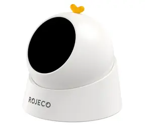 ROJECO Interaktives Laserspielzeug für Katzen, Weiß / 360°-Drehung / 3 Geschwindigkeiten / Laser der Klasse II / USB-C-Ladefunktion
