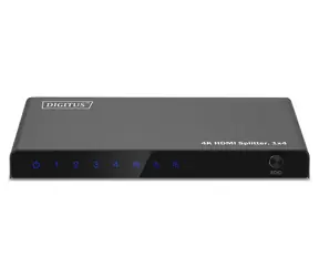 Digitus DS-55337 schwarz / Hub / HDMI 1x4 / 4K 60Hz / Downscaler / HDCP 2.2