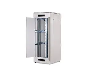 Digitus Unique 42U grauer Rack-Schrank / 19" / 800 x 1000 mm / Tragfähigkeit 800 kg / Glastür