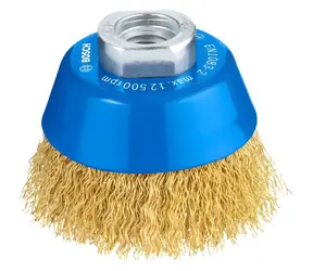 BOSCH Clean für Metall O70 mm M14 / Drahtbürste / 0,3 mm messingbeschichteter Draht / 12.500 U/min