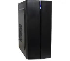 Inter-tech B-48 schwarz / Gehäuse / Midi-Tower / ATX, mATX / blaue Hintergrundbeleuchtung / ohne Netzteil