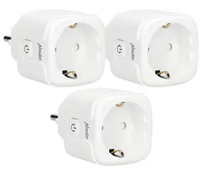 Alecto SMART-PLUG10 weiß 3er-Pack / Intelligente Steckdose / WLAN / Verbrauchsanzeige / 16 A / 3680 W