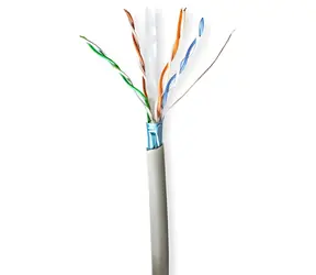 Nedis CAT6 grau / Netzwerkkabel auf Rolle / F/UTP / CCS / 50 m / PVC / Box