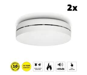 Alecto SA300 DUO weiß / Rauchmelder / 2 Stück / 10 Jahre Batterielaufzeit / Alarm 85 dB