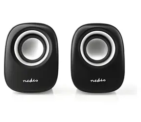 Nedis PC-Lautsprecher 2.0 / Lautsprecher / 12 W / USB-Stromversorgung / 3,5-mm-Klinkenanschluss