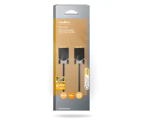 Nedis DVI-D 24+1 anthrazit / Kabel / Stecker-Stecker / 3 m / 2560x1600 / vergoldete Anschlüsse