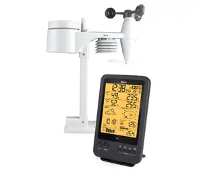 Alecto WS-4700 schwarz / Wetterstation / LCD-Display / drahtloser Außensensor