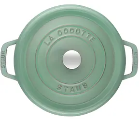 Staub La Cocotte Schmortopf mit Deckel mint / 6,7 l / Gusseisen