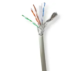 Nedis Cat6 grau / Installationskabel / S/FTP / Litzenleiter / blankes Kupfer / 305 m / LSZH