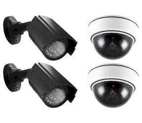 Alecto DC- Kit mit Attrappenkameras / Attrappenkamera / 2x Außenkamera / 2x Innenkamera / LED-Signalisierung