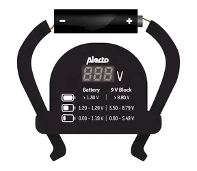 Alecto BTT2 / Batterietester / AA / AAA / C / D / 9V und Knopfzellen / LCD-Anzeige