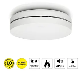 Alecto SA300 weiß / Rauchmelder / 10 Jahre Batterie / EN14604