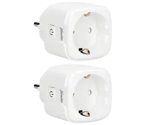 Alecto SMART-PLUG20 weiß 2er-Pack / Intelligente Steckdose / WLAN / Verbrauchsanzeige / 16 A / 3680 W