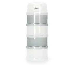 ALECTO Milchpulverspender BF-4 weiß-grau / 4 Behälter / BPA-frei / spülmaschinen- und mikrowellengeeignet