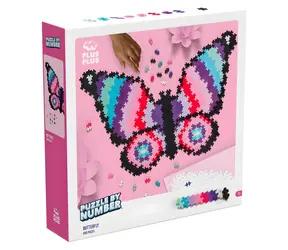 PLUS- PLUS Bausatz Schmetterling zum Zusammenbauen nach Zahlen / 800 Teile