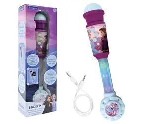 LEXIBOOK Frozen Leuchtmikrofon / 5 Melodien / Audiokabel zum Anschluss von Musik / ab 4 Jahren