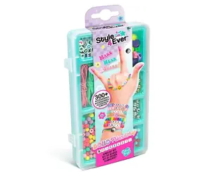 STYLE4EVER Boho Mini-Armband-Bastelset / über 300 Teile / Leuchtperlen / ab 6 Jahren