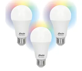 Alecto SMART-BULB10 3er-Pack / Intelligente LED-Lampe / E27 / RGB / WLAN / 2700 K
