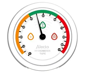 Alecto analoges Hygrometer  60 mm / Hygrometer / ohne Batterien / Messbereich 0-100 %