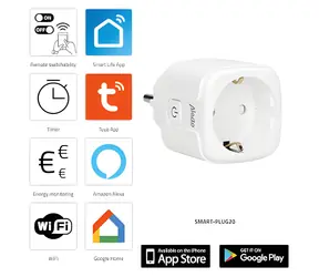 Alecto SMART-PLUG20 / Intelligente Steckdose / WLAN / 16 A / Verbrauchsanzeige / 3680 W