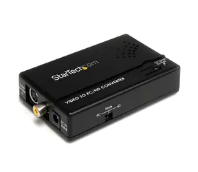 StarTech Composite/S-Video auf VGA Konverter schwarz / Konverter / max. 1600 x 1200 px / 60 Hz