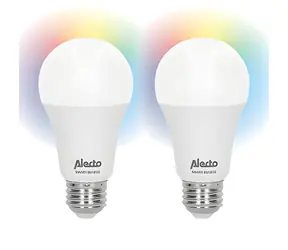 Alecto SMART-BULB10 2 Stück / Intelligente LED-Lampe / E27 / WLAN / RGB / 2700K / dimmbar