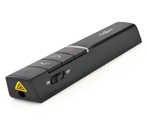 Nedis Presenter schwarz / Kabelloser Presenter / roter Laserpointer / Reichweite 100 m / Funkreichweite 30 m