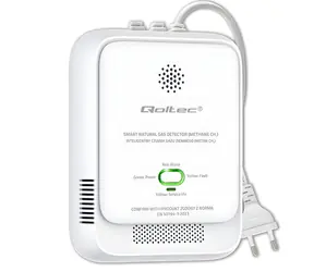 Qoltec Erdgaslecksuchgerät CH4 und NG / Gasdetektor / Alarm 85 dB / LED-Signalisierung