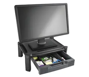 StarTech Monitorständer mit Schublade, schwarz / Monitorständer / bis zu 32 Zoll / Tragkraft 10 kg / Kunststoff