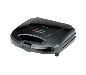 MpM MOP-47 schwarz / Sandwichmaker / 900 W / 2 Sandwiches / 4 Dreiecke / Antihaftbeschichtung