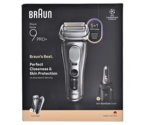 Braun Series 9 Pro+ 9675cc grau / Rasierer / Herren / Folienrasierer / Nass & Trocken / 60 Min. Betriebsdauer
